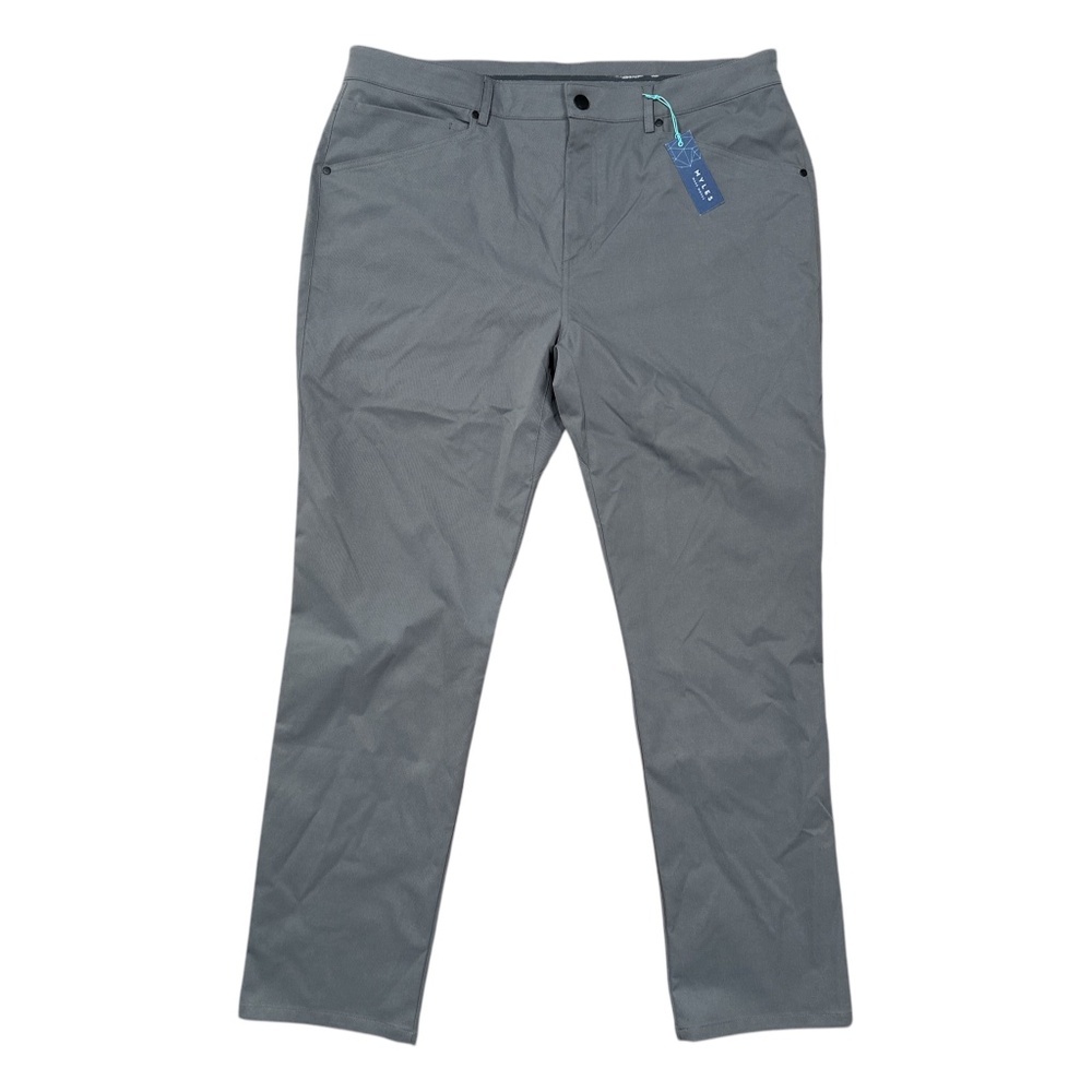 NWT Myles Tour Pants Slate Gray Performance Stretch Golf Khaki Mens 40